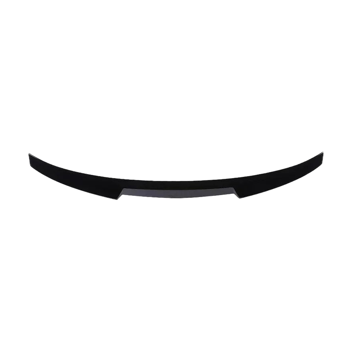 Gloss black M4 style rear boot spoiler, front view, for BMW F32 Coupe
