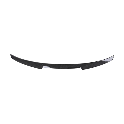 Carbon look M4 style rear boot spoiler, front view, for BMW F32 Coupe
