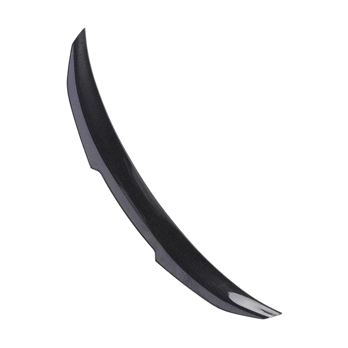 Carbon look M4 style rear boot spoiler, angled top view, for BMW F32 / F36