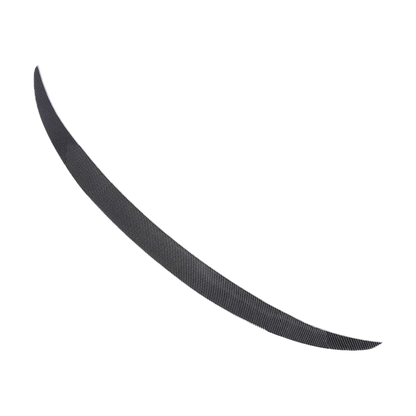 Carbon look P style (M Performance) rear boot spoiler, angled top view, for BMW F32 / F36