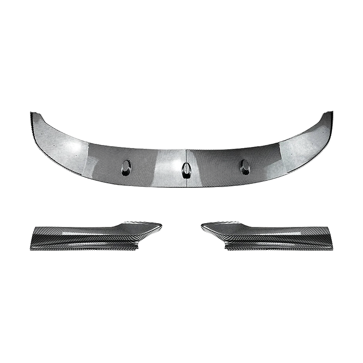 Carbon look front lip splitter with side winglets, full set for BMW 5 Series F10, F11 M Sport (2013-2016)