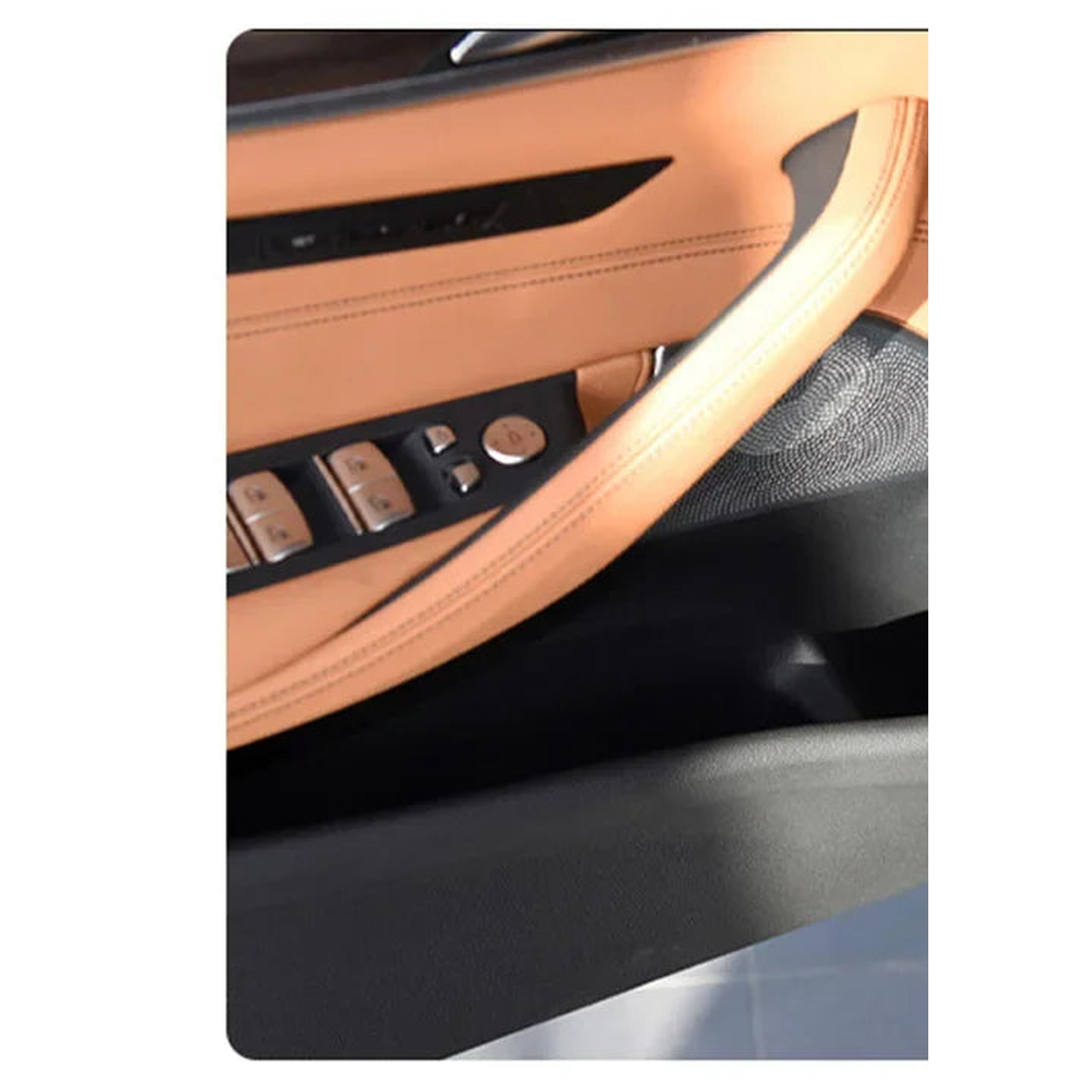 Door pull handle installed on a door panel for BMW 5 Series G30, G31, G38 (2017-2023)
