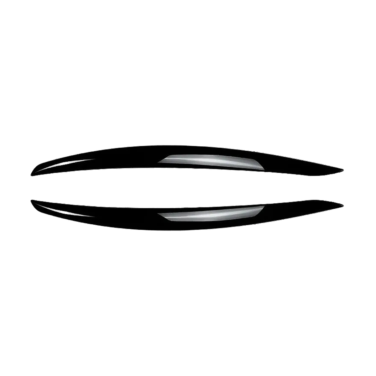 Gloss black headlight eyebrows pair for BMW E92 / E93 Pre-LCI