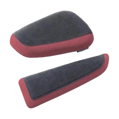 Black Alcantara elbow and knee pad set with red trim, passenger side for BMW F30 / F20 / G20 / G30 / G01 / E70 / E71