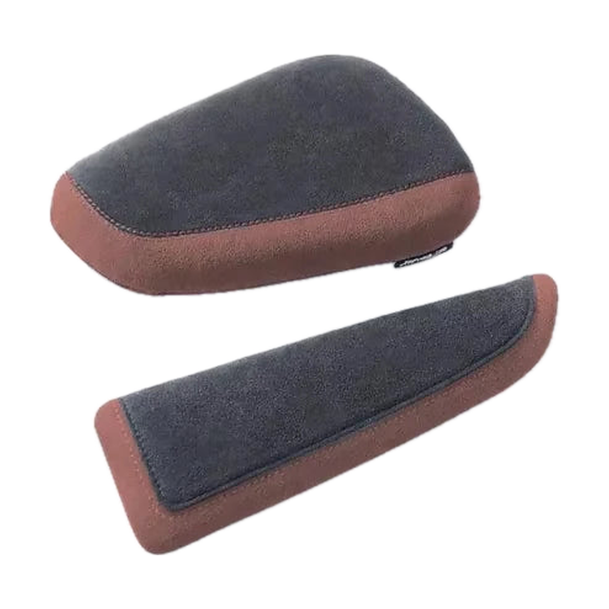 Black Alcantara elbow and knee pad set with dark brown trim, passenger side for BMW F30 / F20 / G20 / G30 / G01 / E70 / E71
