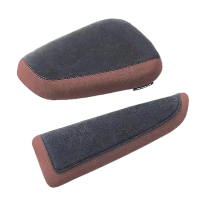 Black Alcantara elbow and knee pad set with dark brown trim, passenger side for BMW F30 / F20 / G20 / G30 / G01 / E70 / E71