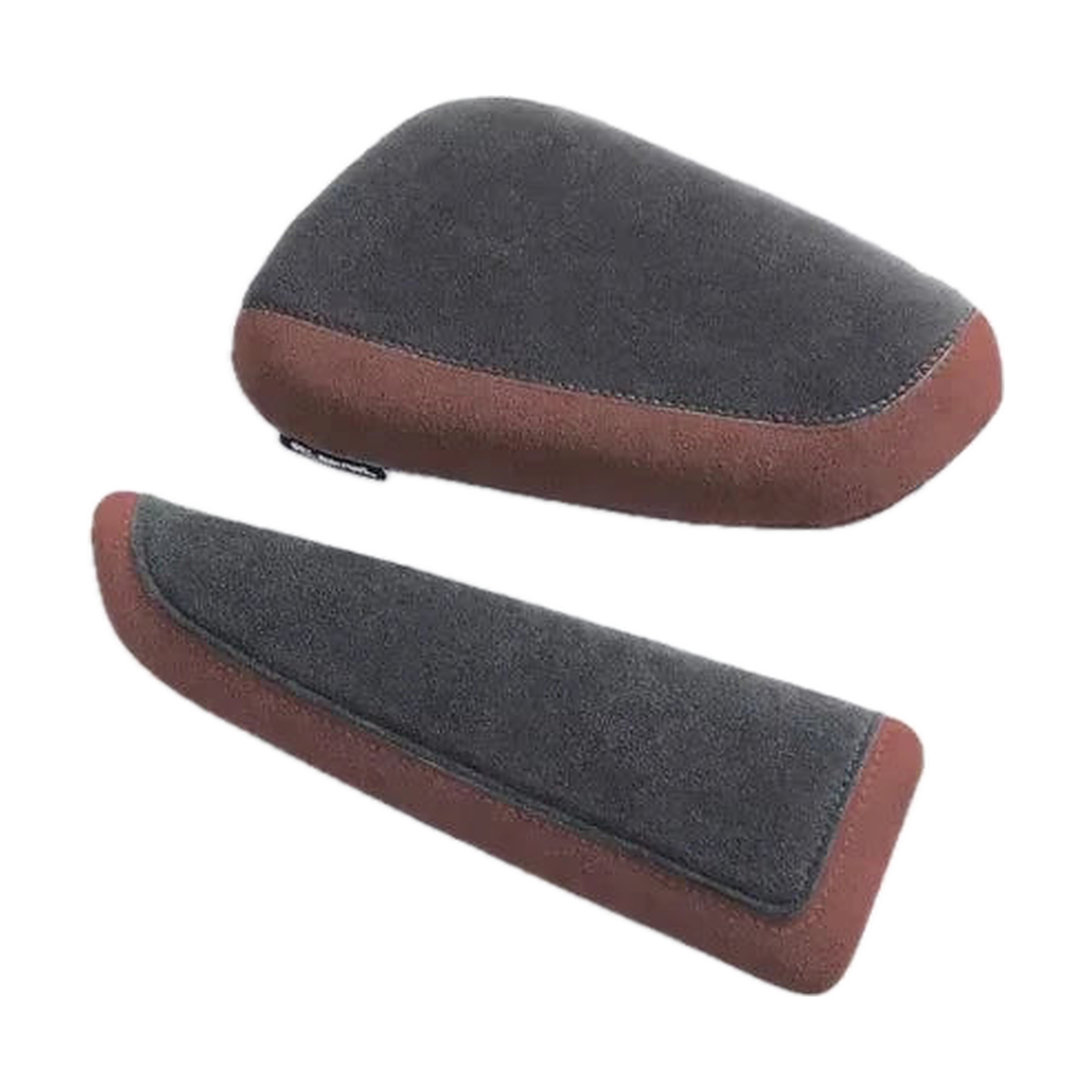 Black Alcantara elbow and knee pad set with dark brown trim, driver side for BMW F30 / F20 / G20 / G30 / G01 / E70 / E71