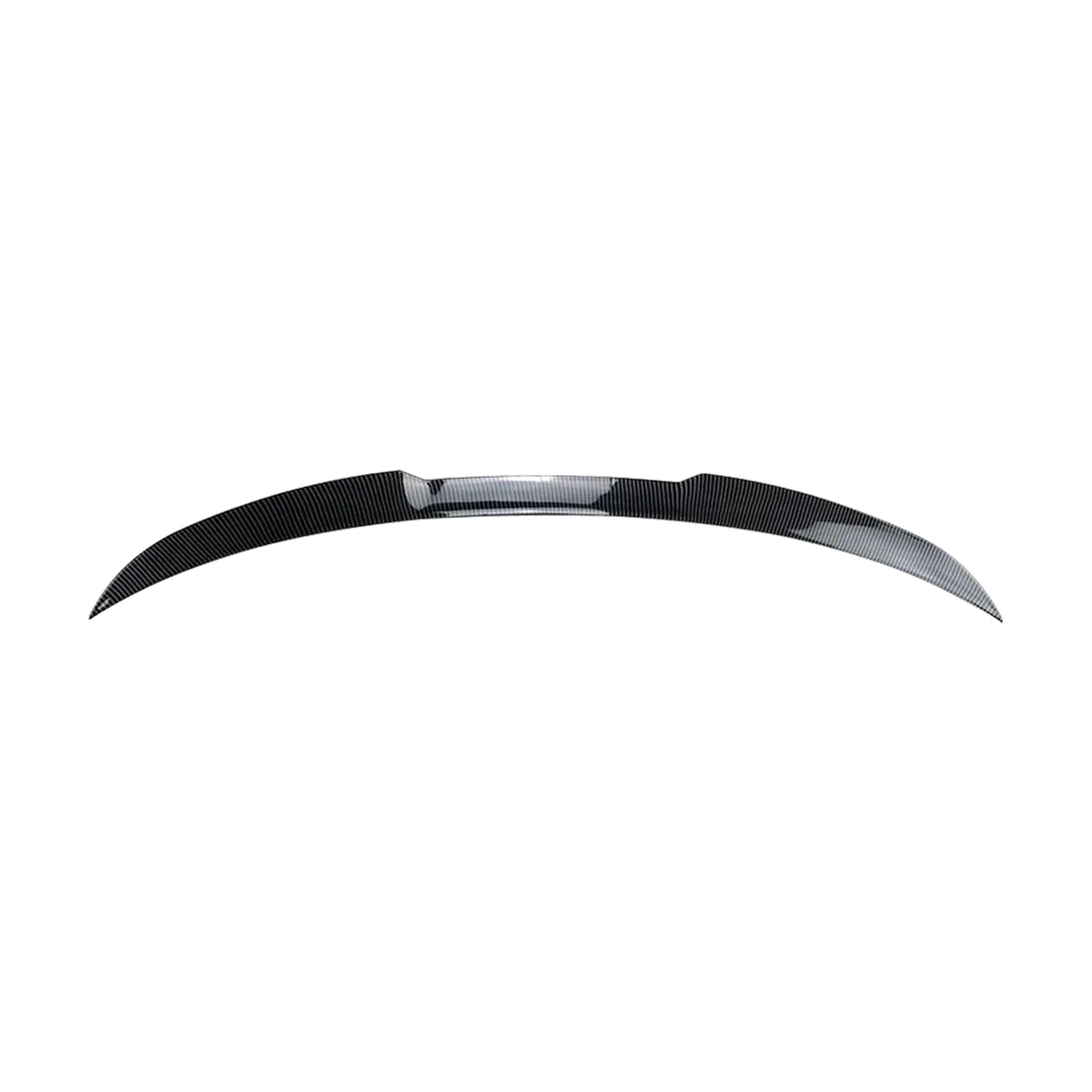 Carbon fiber look rear roof spoiler for BMW 3 Series G20 (2019-2023), side profile view
