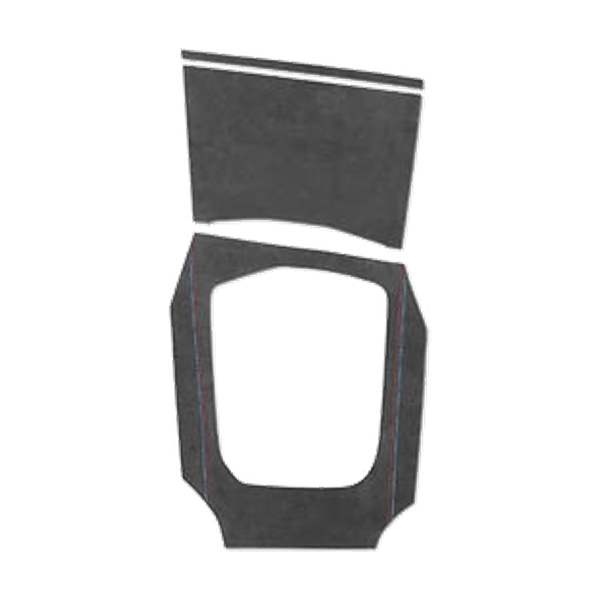 Black Alcantara gear shift panel cover, standard version, LHD, for BMW G20 / G28 / G23 / G42
