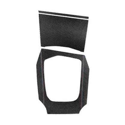 3D carbon fiber leather gear shift panel cover, high configuration, LHD, for BMW G20 / G28 / G23 / G42