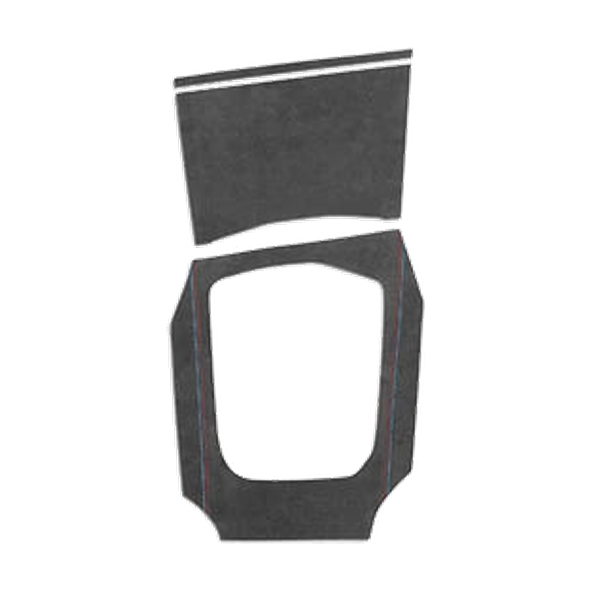 Black Alcantara gear shift panel cover, standard version, RHD, for BMW G20 / G28 / G23 / G42