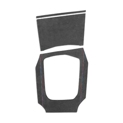 Black Alcantara gear shift panel cover, standard version, RHD, for BMW G20 / G28 / G23 / G42