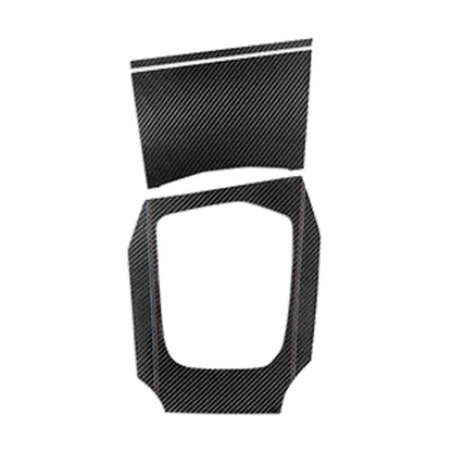 3D carbon fiber leather gear shift panel cover, standard version, RHD, for BMW G20 / G28 / G23 / G42