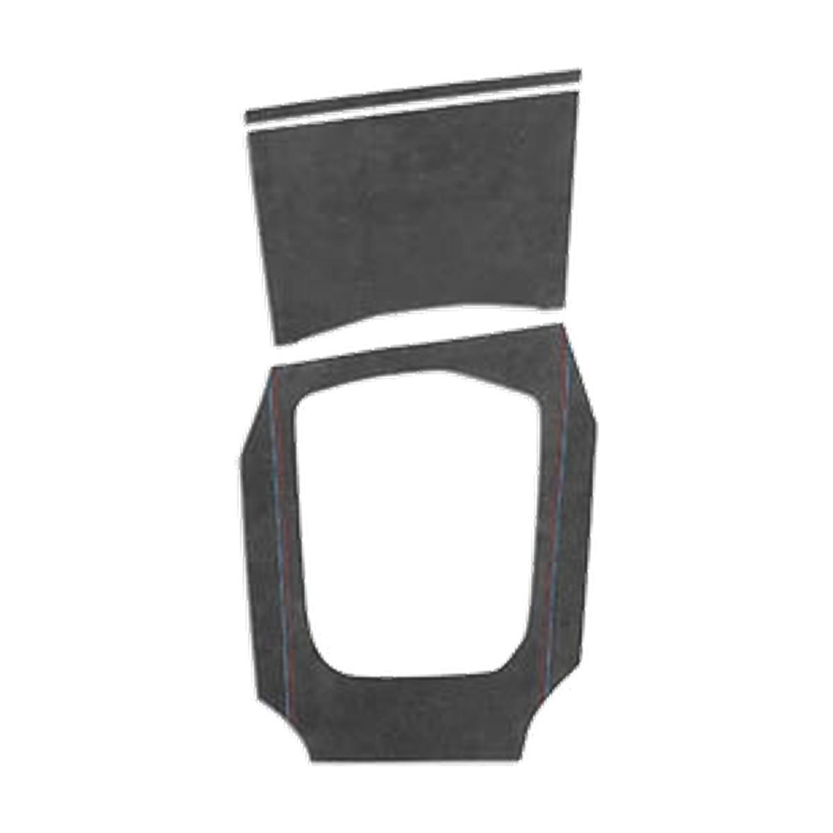 Black Alcantara gear shift panel cover, high configuration, RHD, for BMW G20 / G28 / G23 / G42