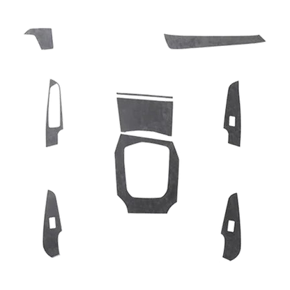 9 piece suede centre console and window switch trim set, left hand drive, for BMW G20 / G28 / G23