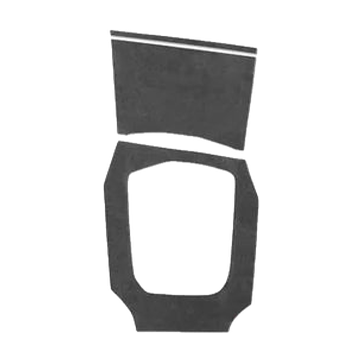 Two piece suede gear shift panel cover, left hand drive, for BMW G20 / G28 / G23