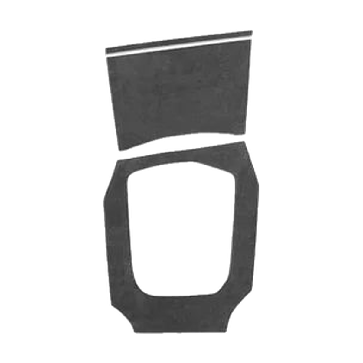 Two piece suede gear shift panel cover, right hand drive, for BMW G20 / G28 / G23