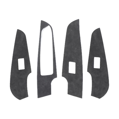 Four suede door window switch trim covers, left hand drive, for BMW G20 / G28 / G23