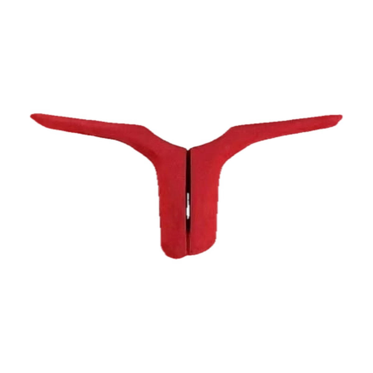 Red Alcantara suede steering wheel trim strip for BMW G20 / G29 / G30, front view