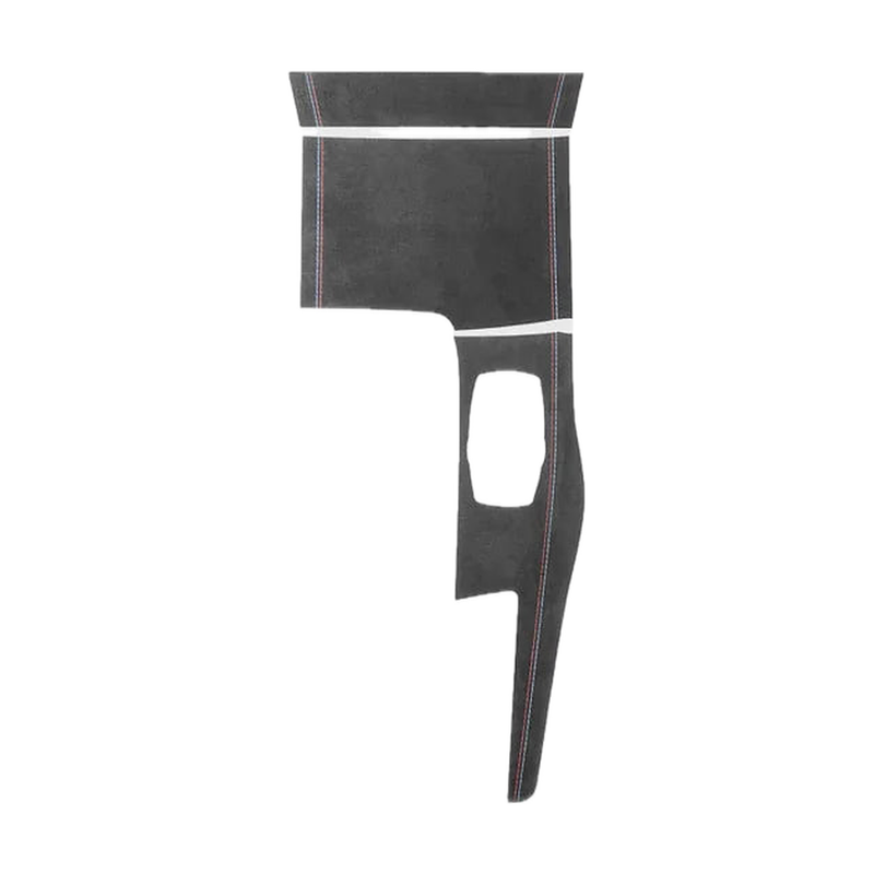 Black suede gear selector panel cover for BMW 5 Series G30, G38 and 6 GT G32