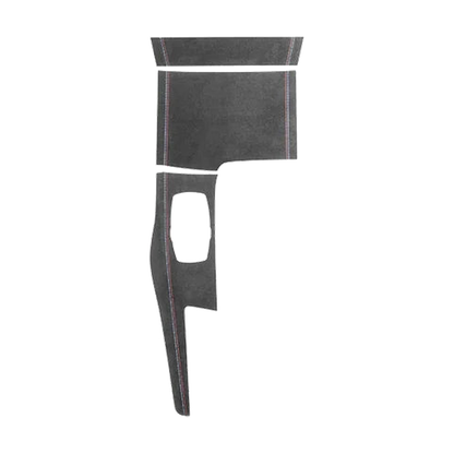Black suede gear selector panel cover, right hand drive, for BMW 5 Series G30, G38 and 6 GT G32