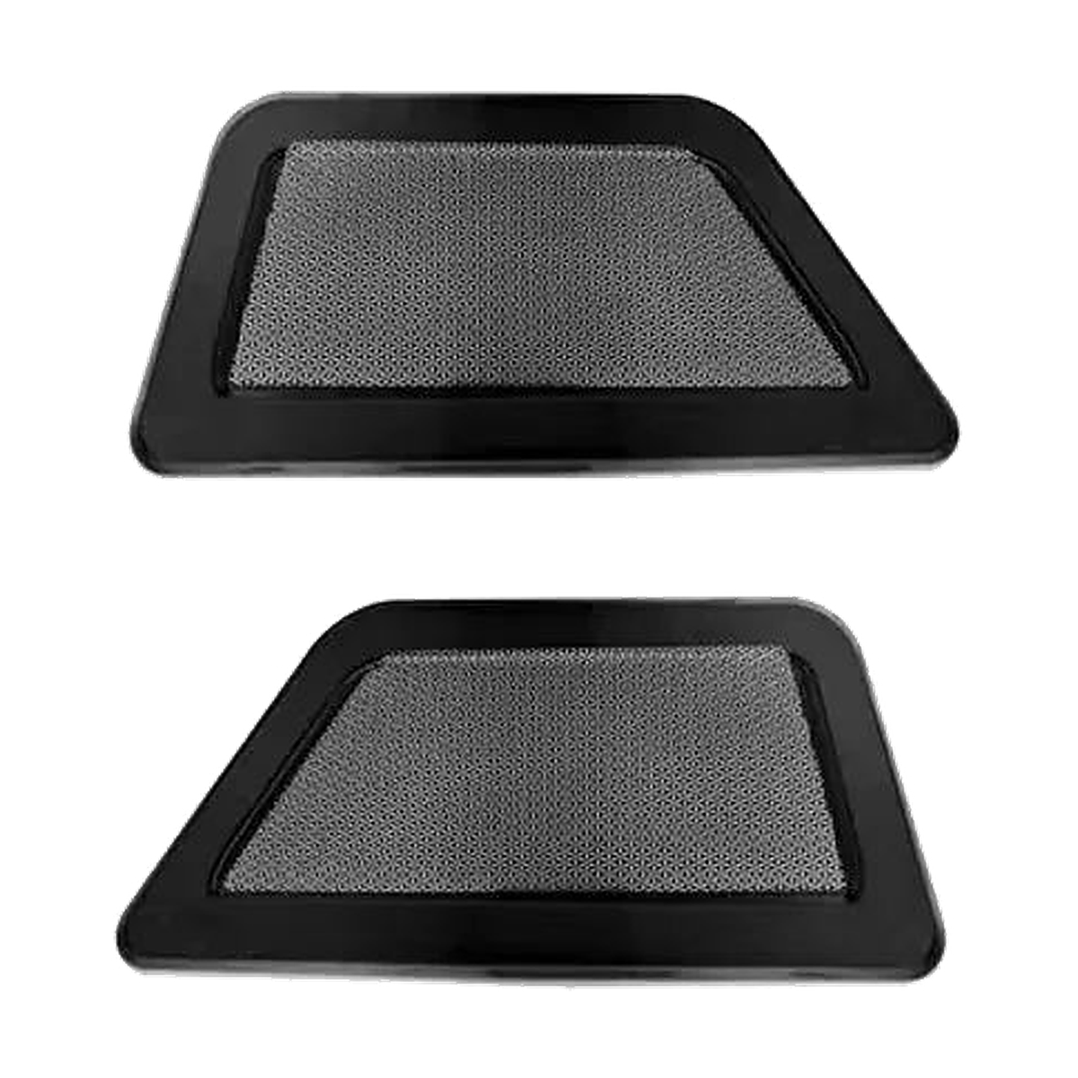 Black rear seat air vent dust covers, pair, for BMW iX (2022-2025)