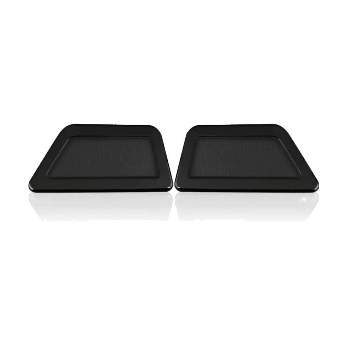 Black rear seat air vent dust covers, pair, for BMW iX (2022-2025)
