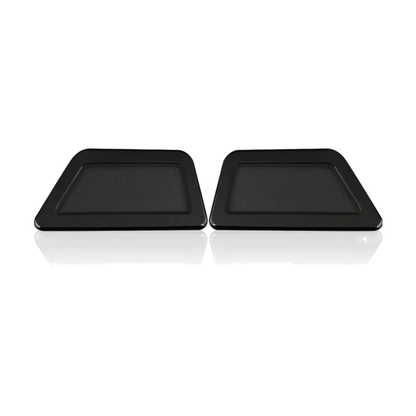 Black rear seat air vent dust covers, pair, for BMW iX (2022-2025)