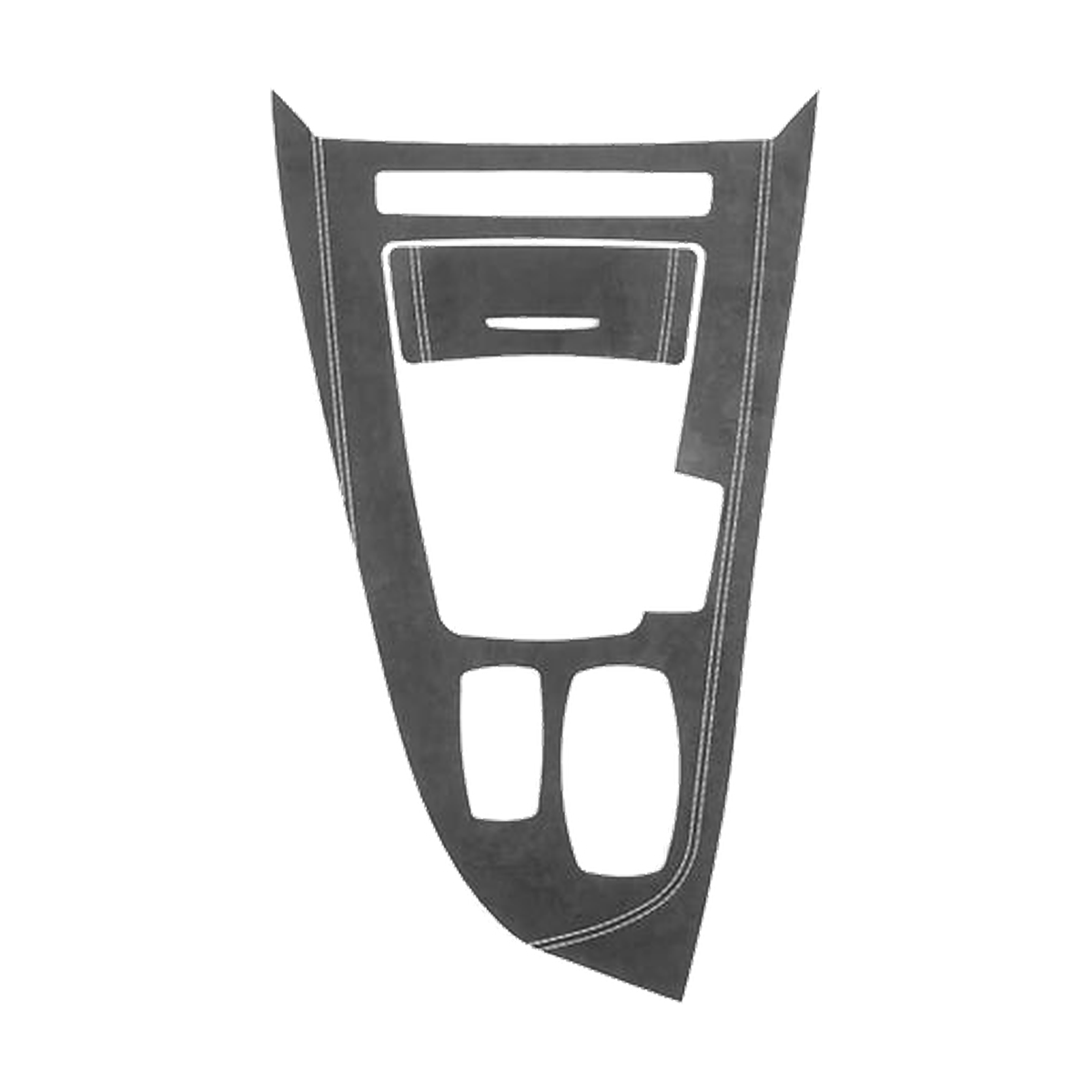 Black Alcantara gear shift panel trim with white stitching, RHD, for BMW Z4 E89 (2009-2016)
