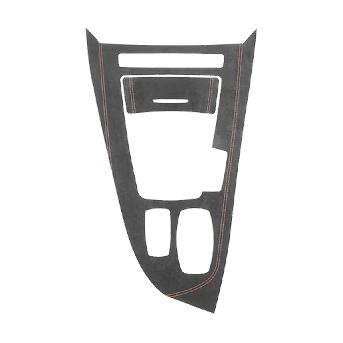 Black Alcantara gear shift panel trim with orange stitching, RHD, for BMW Z4 E89 (2009-2016)
