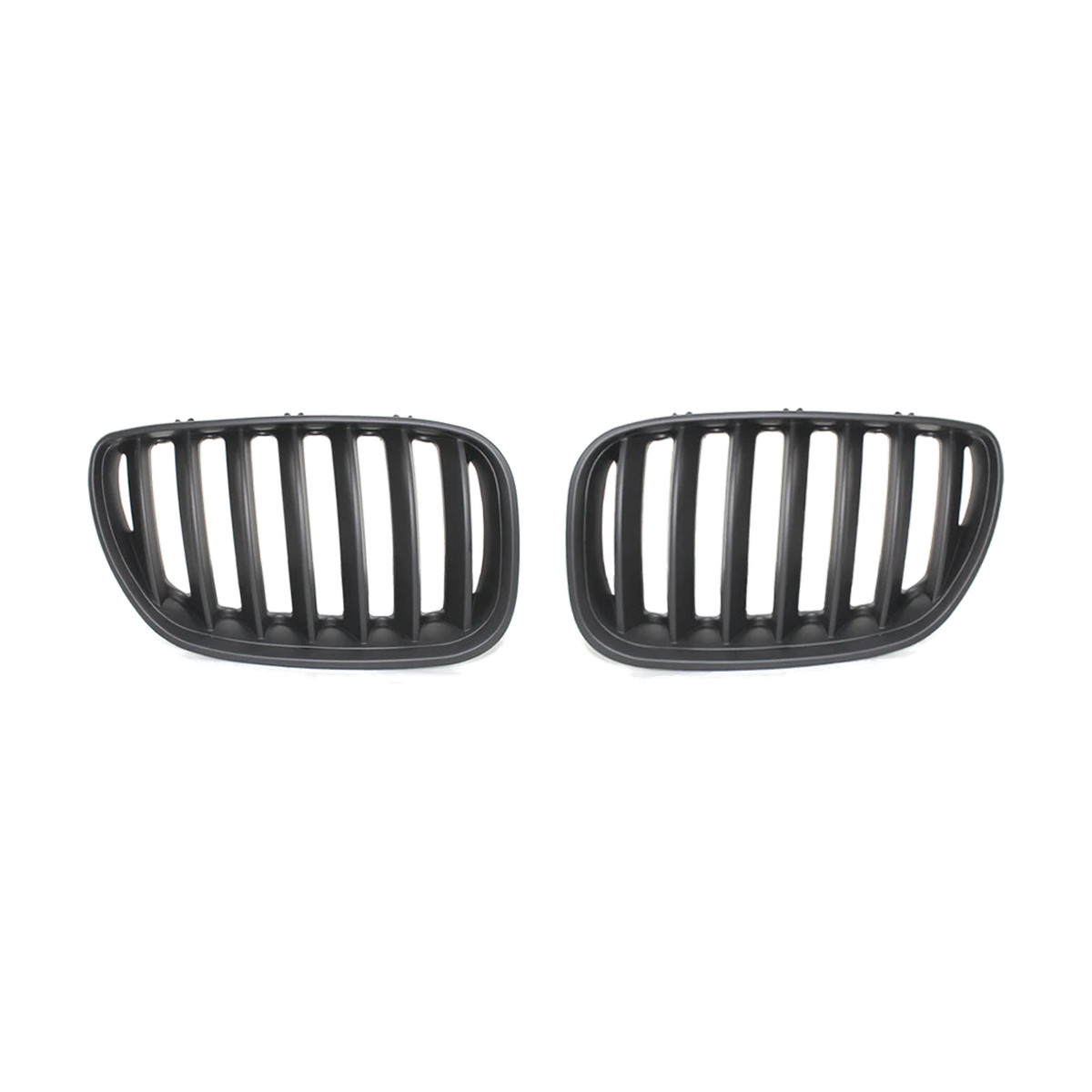 Matte black kidney grille pair for BMW X5 E53 LCI (2004-2006), front view