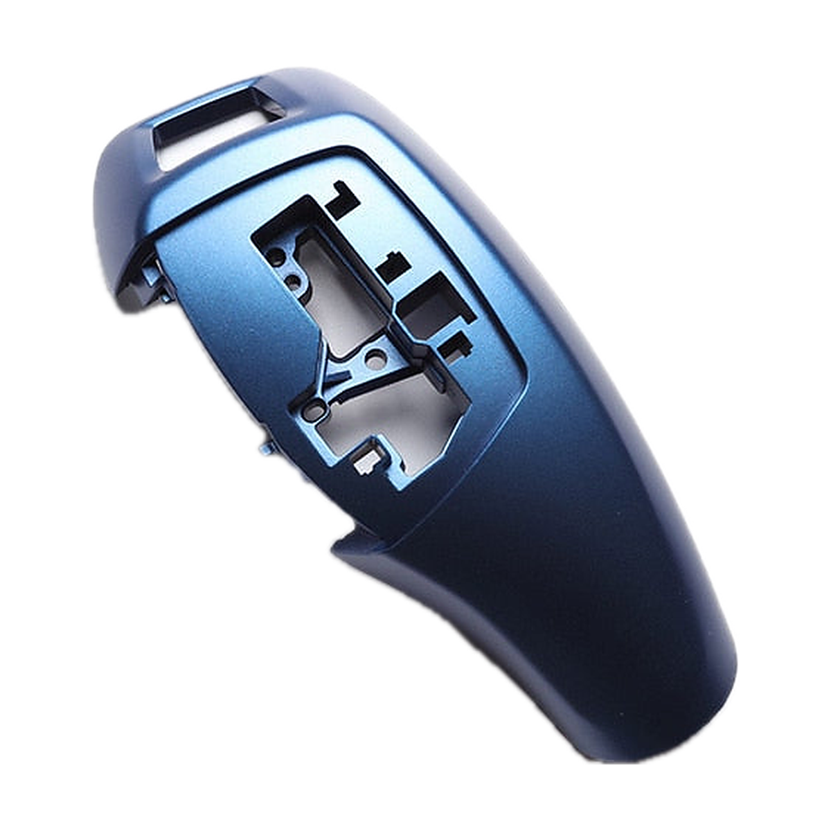 Blue gear selector cover, Style A LHD, angled view for BMW 1-6 Series, X3, X4 F20/F30/F10