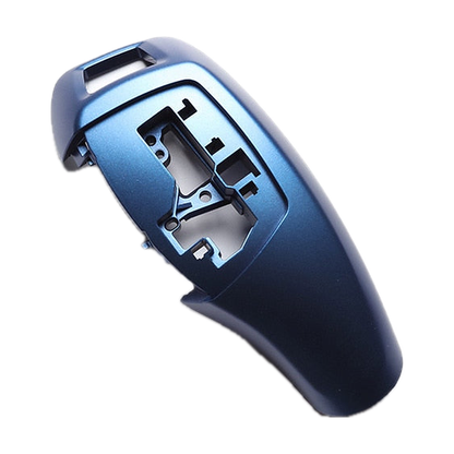 Blue gear selector cover, Style A LHD, angled view for BMW 1-6 Series, X3, X4 F20/F30/F10