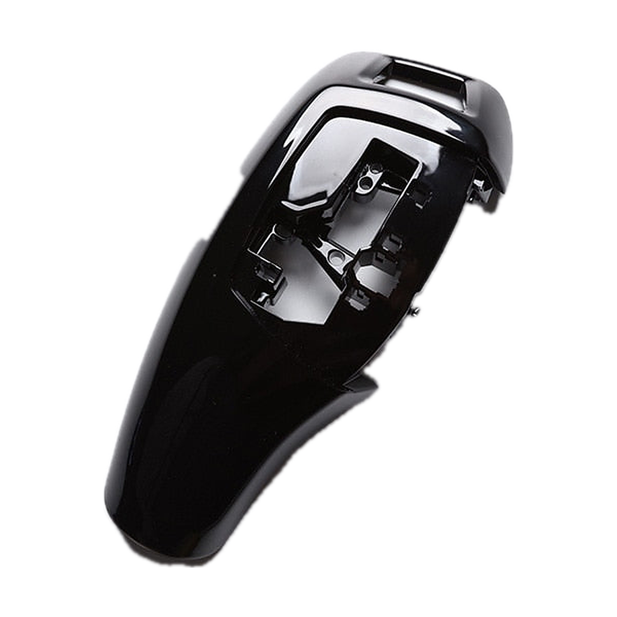 Gloss black gear selector cover, Style A RHD, angled view for BMW 1-6 Series, X3, X4 F20/F30/F10
