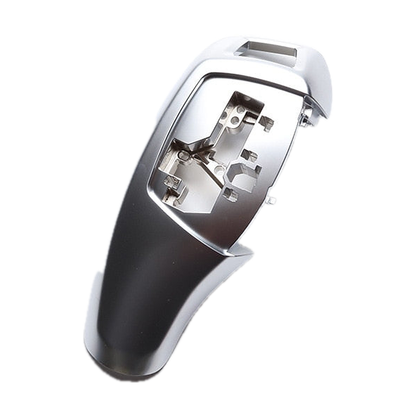 Silver gear selector cover, Style A RHD, front view for BMW 1-6 Series, X3, X4 F20/F30/F10