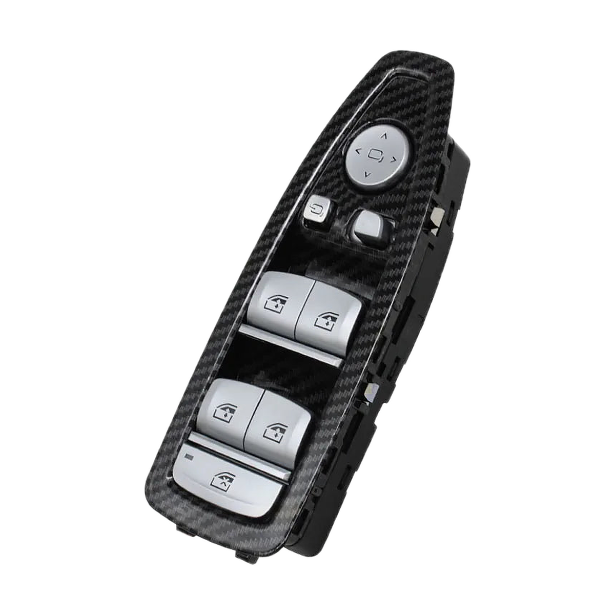 Carbon fiber driver door window switch pod, Model A, for BMW F20, F30, F31, F34, F35
