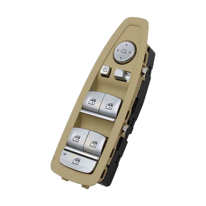 Beige driver door window switch pod, Model A, for BMW F20, F30, F31, F34, F35
