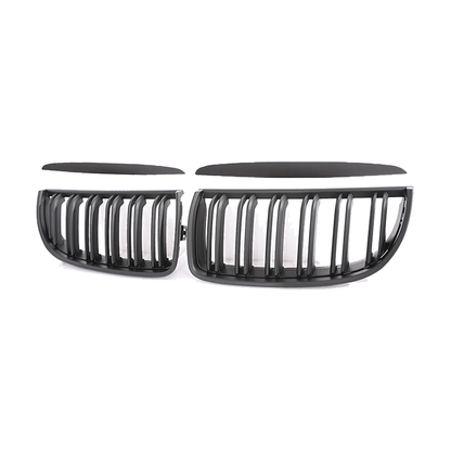 Matte black kidney grille pair for BMW 3 Series E90 / E91 Pre-LCI (2005-2008)