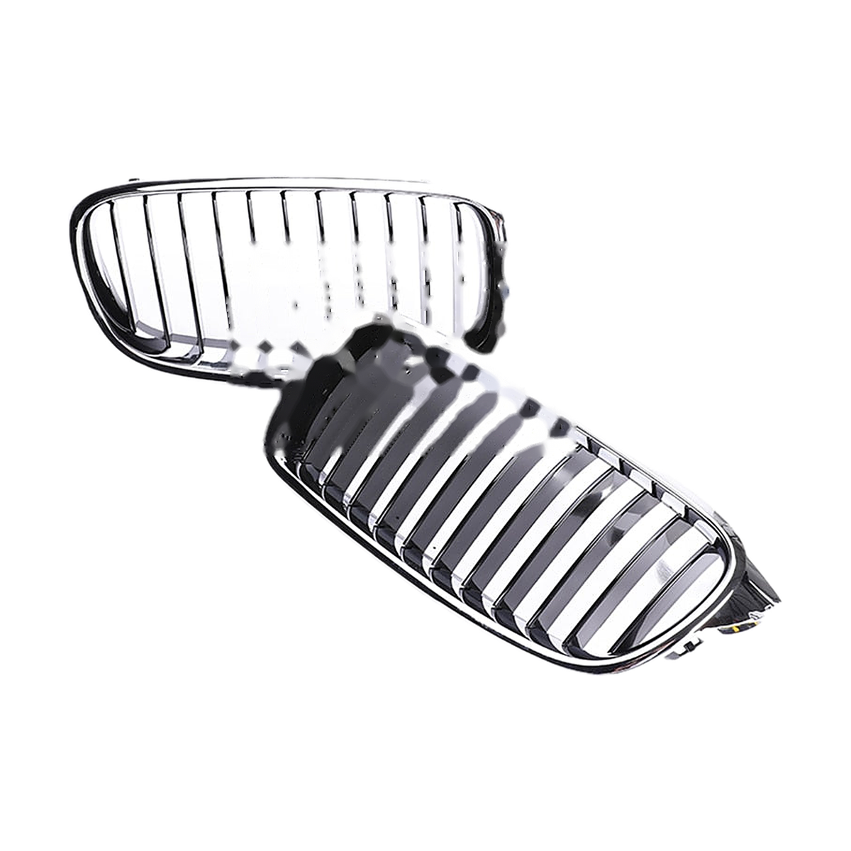 Single 11 slat kidney grille pair, chrome frame with black slats, for BMW 3 Series F30 / F31 / F35 (2011-2019)