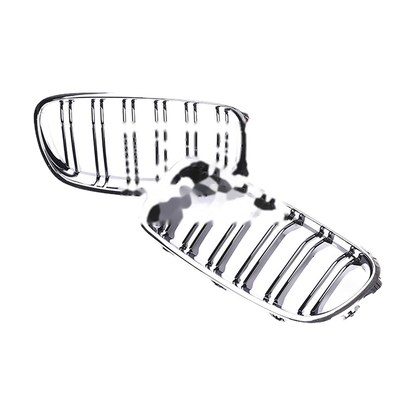 Dual slat kidney grille pair, chrome frame with black slats, for BMW 3 Series F30 / F31 / F35 (2011-2019)