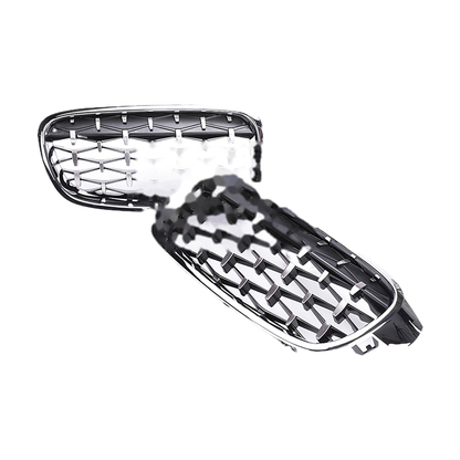 All chrome diamond mesh kidney grille pair, for BMW 3 Series F30 / F31 / F35 (2011-2019)