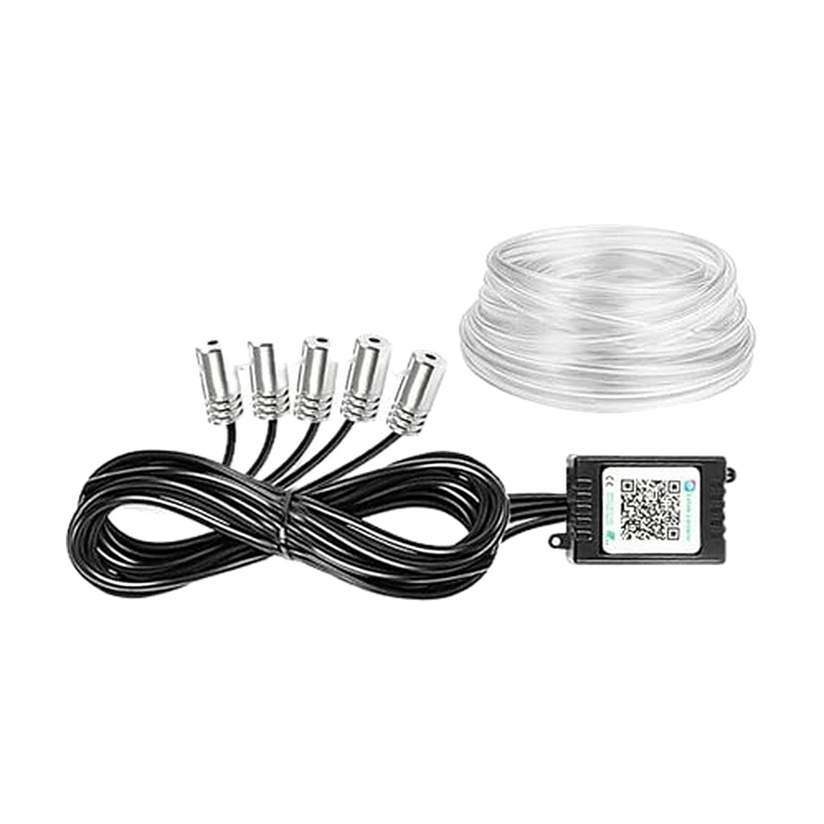 RGB fiber-optic ambient light kit with control box, LED strand cable and fiber optic reel, universal fit for BMW