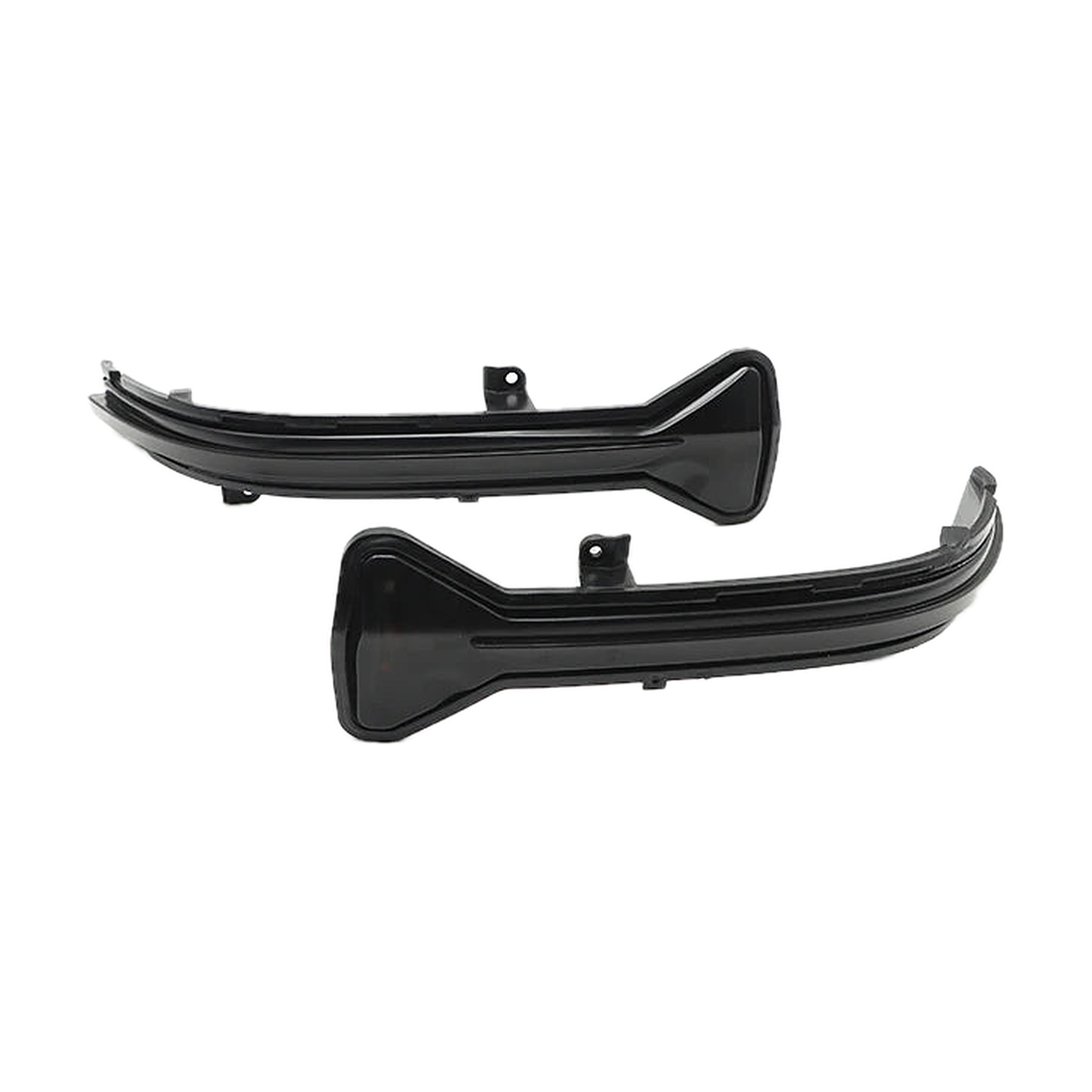 Smoked LED mirror indicator pair, side view of the lens faces, for BMW G20 / G22 / G30 / G11