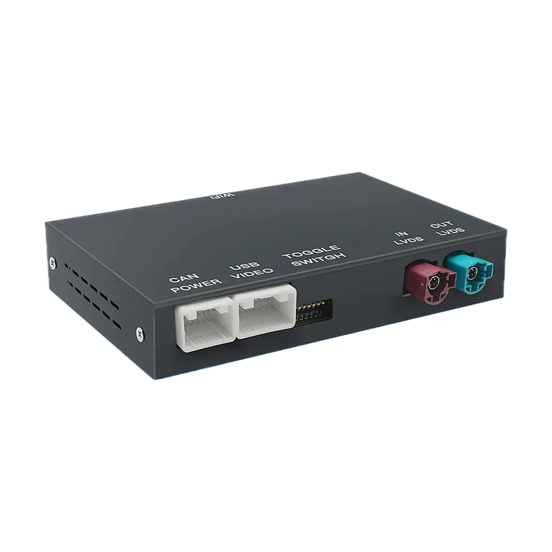 Wireless CarPlay and Android Auto interface module, angled view, for BMW CIC / NBT (F20, F30, F10)