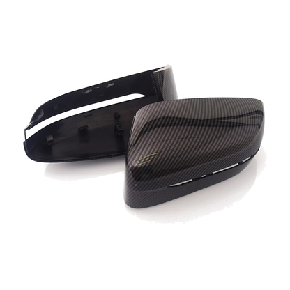 Carbon fiber mirror cap exterior and underside detail, for BMW 3/5/6/7/8 Series G20, G30, G11, LHD (2016-2020)