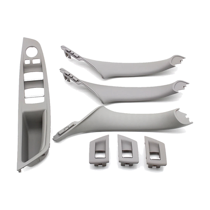 Gray door pull handle and armrest trim set, left hand drive, for BMW 5 Series F10 / F11