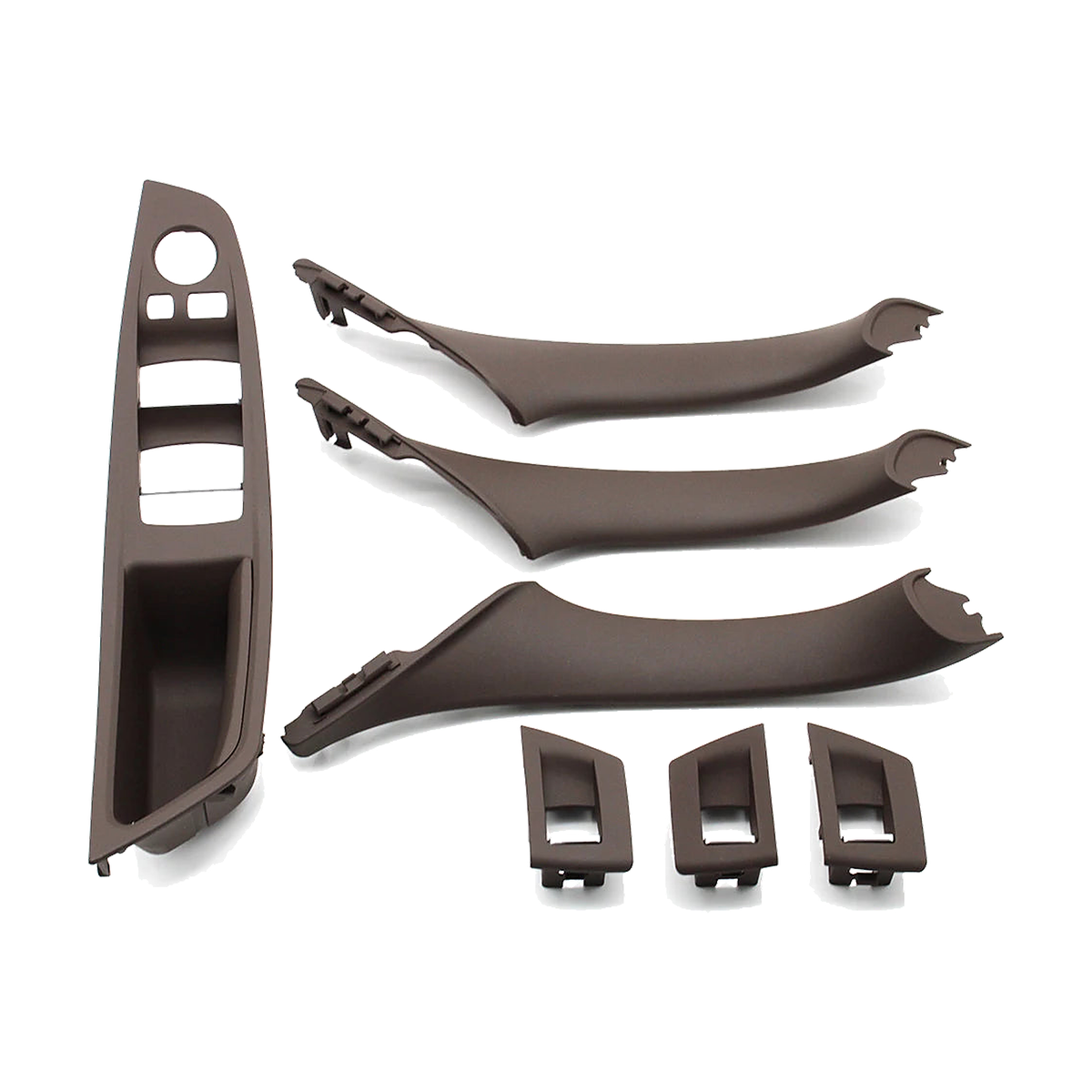 Mokka door pull handle and armrest trim set, left hand drive, for BMW 5 Series F10 / F11