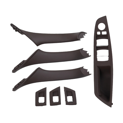 Mokka door pull handle and armrest trim set, right hand drive, for BMW 5 Series F10 / F11