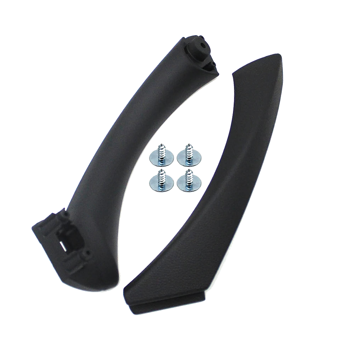 Black left door pull handle kit with inner handle, cover and screws for BMW E90 / E91 / E92