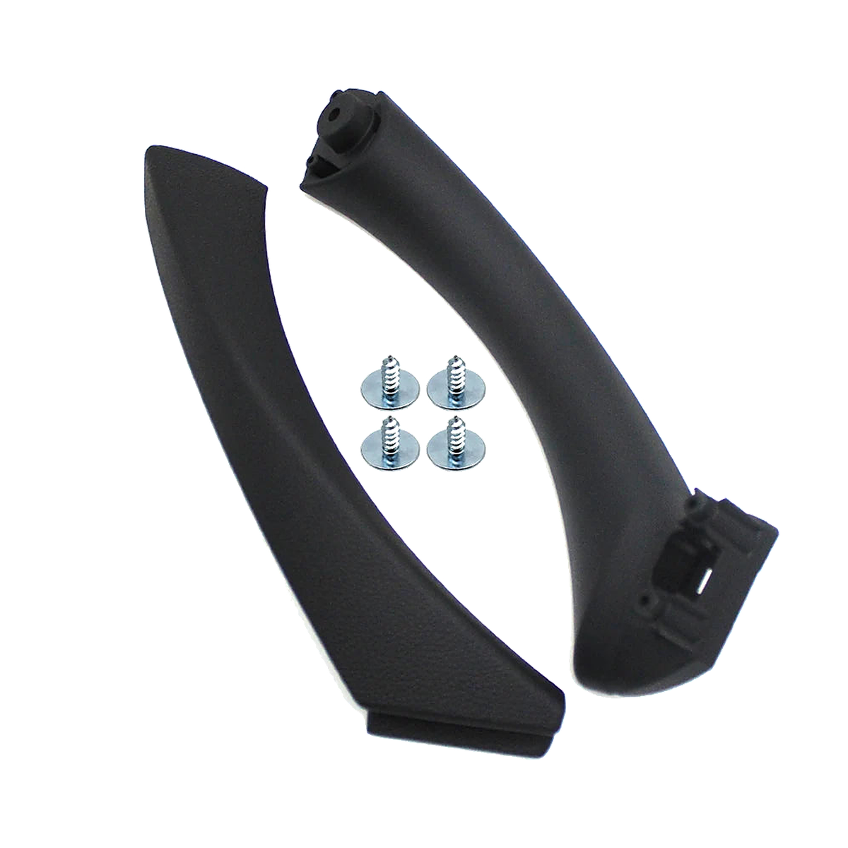 Black right door pull handle kit with inner handle, cover and screws for BMW E90 / E91 / E92